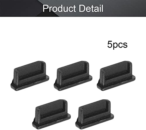 Bettomshin 5 бр. Силиконовата Тапа За защита от прах Mini-HDMI, Капак За защита От прах 11,5x5,5x4 мм, Черен