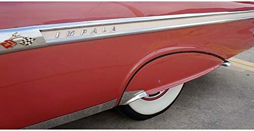 Октановая осветителна пола за крилата, режийни облицовки от неръждаема стомана, пара, подходящ за автомобил Chevy Impala 1959 година на издаване 59