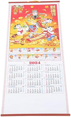 Tofficu 5шт 2024 Зодиакални Стенен Календар Хартиен Китайски Зодиакални Окачен Свитък