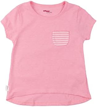 Тениска с къс ръкав - Горната риза Однотонная - Ризи за бебета и малки деца - Меки материали от памук - Розов