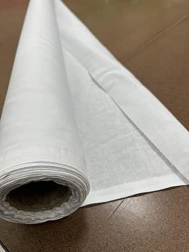 Бяла, Бяла Муслиновая плат от памук/Текстилни Тъкани За Завеси - двор (60 инча Ширина) (5 ярда)