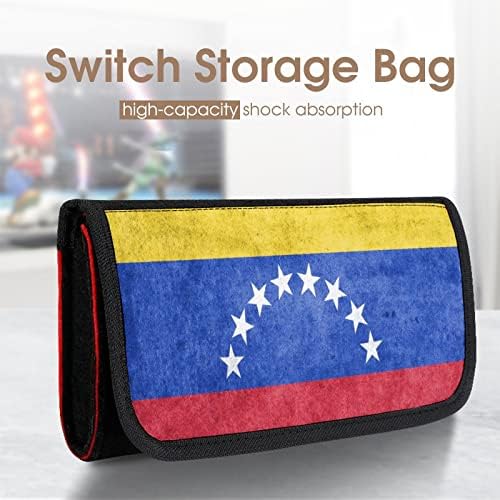 Знаме на Венецуела Калъф за Носене на Ключа Преносима Чанта За Съхранение Защитен Калъф с 5 Слота за карти игра