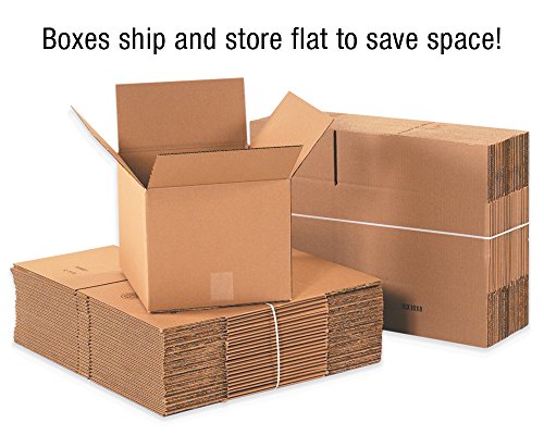Кутии Fast BF12105 Плоски Транспортировочные кутии от велпапе, 12 x 10 x 5, за дрехи, Книги, Рамки за картини, произведения