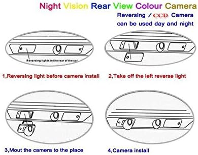 RuiDi Камера за обратно виждане/Парковочная Помещение/HD CCD RCA NTST PAL/Лампа регистрационен номер OEM за