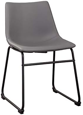 Корпоративна дизайн от Ашли Centiar Urban Industrial маса за Хранене, стол-черпак от изкуствена кожа, 2 размера, сив
