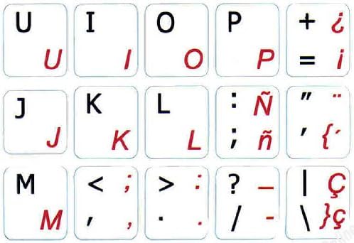 Испански Традиционни Английски Матови Бели Етикети BACKGROUBD Keyboard за ПРЕНОСИМИ компютри, Настолни Компютри, Клавиатури
