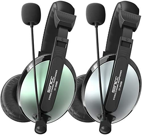SENICC Слушалки с микрофон за Xbox е Игрална Слушалка с лек дизайн, 3.5 мм Слушалки с Кабел-втулки за мобилни телефони, MP3, таблети, лаптопи, настолни компютри