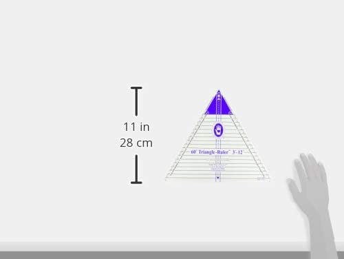 Триъгълник на Маркетингова Линия от Michell 60 Градуса 12 инча, Прозрачен