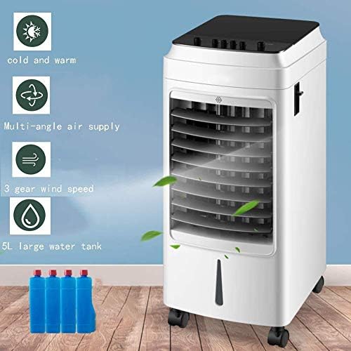 ISOBU LILIANG - Компактен вентилатор за климатик с режим на отопление-охлаждане, Безшумен вентилатор-овлажнител за въздух