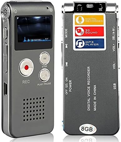 Цифров Аудио Рекордер/Диктофон / MP3 плейър- 8 GB / 650 ч / ч / Многофункционален Диктофон Акумулаторна батерия-плейър с вграден