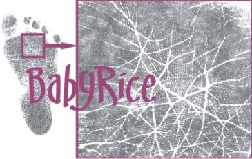 BabyRice Нов Комплект за отпечатъци от детски ръце, Кърпа без мастило с Мека рамка за дисплея в стил Шебби-Шик, Черно Планина за деца 0-3 години