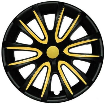 Джантите OMAC 16 инча за Toyota Camry Черно-жълти и 4 бр. Капака Джанти - Шапки ступиц - Подмяна на външната повърхност