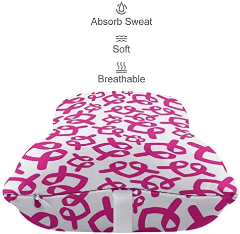 Информираността за рака на гърдата Розовата Лента на Автомобилната въздушна Възглавница за шията, за Шофиране Комплект