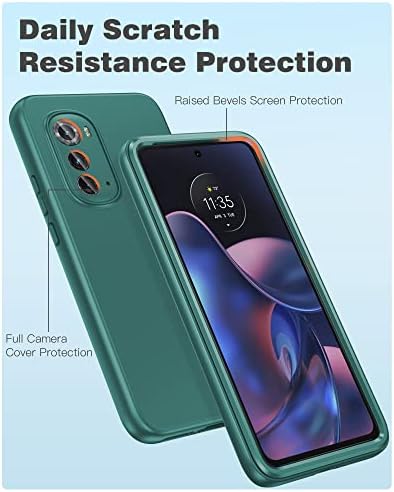 Калъф JXVM за Motorola Moto Edge 2022: Калъф за Motorola Edge 5G UW 2022 - устойчив на удари двоен защитен калъф за мобилен