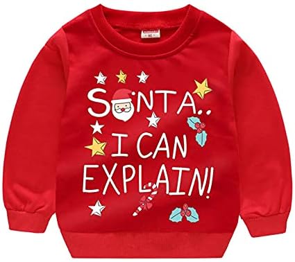 Детски Пуловер с Принтом Елхи, Hoody с дълъг Ръкав, Зимни Коледен Пуловер За Момчета И Момичета, Детски Однотонная Облекло,
