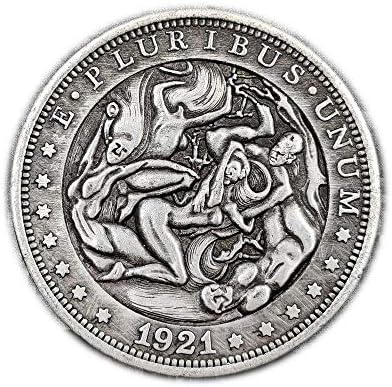 Щампована Творческа американската Блуждающая Монета 1921 г. Micro Collection 213Coin Collection Възпоменателна Монета