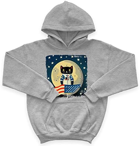 Детска hoody с качулка от порести руно Astronaut Cat - Patriot Kids' Hoodie - Hoody с качулка за деца от САЩ