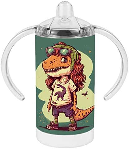 Хубава Чаша за Пиене с Динозавром - T-rex Baby Sippy Cup - Чаша за Пиене С принтом