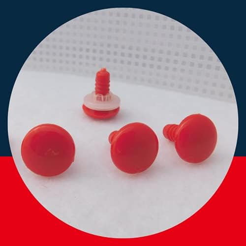 10 Двойки Защитни проушин под формата на кръгли копчета (жълто, 15 мм)