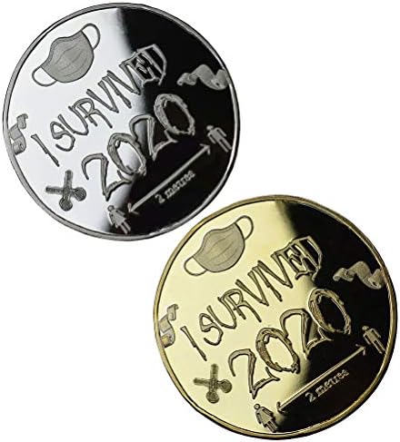 BESTOYARD 2 елемента Сувенирни Монети За Късмет Възпоменателни Монети на Оцелелите