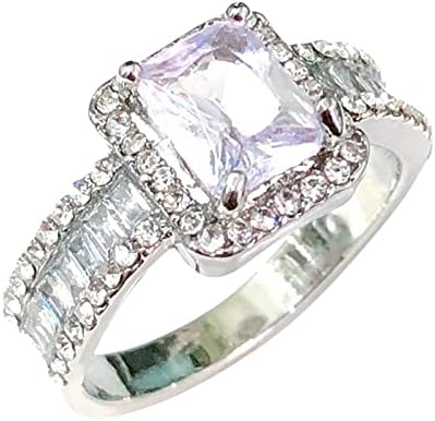 2023 Новост, бижу пръстен за приятелката си, жена сватбена специален годежен пръстен на младоженеца, пръстен, регулируем пръстен за палеца (A, 17.3 mm)