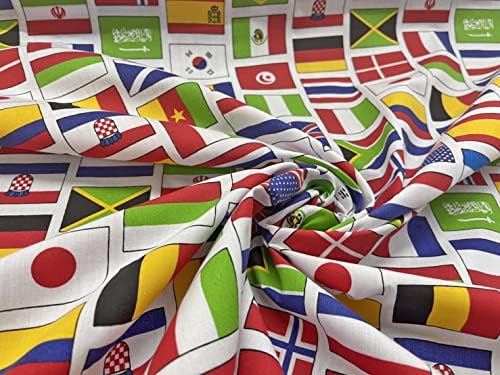 AMORNPHAN 45 Инча Разнообразие от Международни Знамена Флаг на страната на Англия, САЩ, Япония Памучен Плат с принтом за
