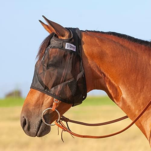 Маска Cashel Quiet Ride Horse от мухи, черна, кон