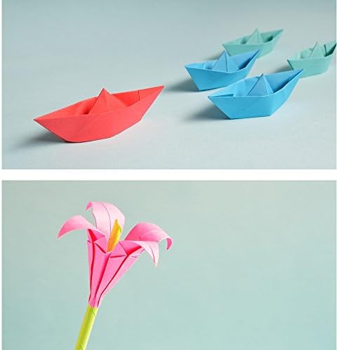 Хартия за Оригами Opret Голяма, 100 Листа с Размер 4х4 инча / отгледа 10х10 см, Хартия за Оригами 50 Ярки Цветове в Една посока за проекти в областта на декоративно-приложнот?