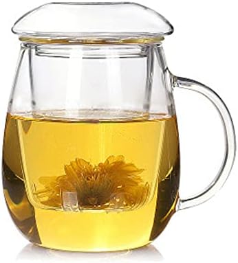 Стъклена Чаена чаша, Прозрачна Чаена Чаша с капак и Корзинкой за заваряване на Идеалната Чаша за заваряване на чай