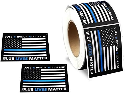 Етикети Blue Lives Matter - Етикети за подкрепа на полицията, за да пликове, етикети, стикери и много Други (250 стикери)