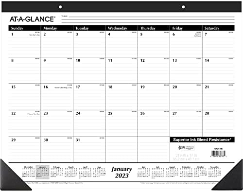 Настолен календар за 2023 година, Настолен Бележник, 21-3 / 4 x 17, Големи Линейчатые Блокове, Месечен (SK2400)