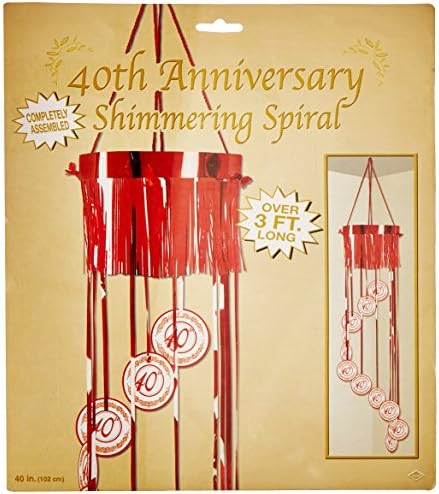 Мерцающая Спирала Beistle 40th Anniversary, 3 Фута И 4 Инча