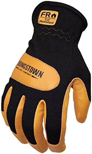 Работни ръкавици, Youngstown Gloves FR Mechanics с хибридна подплата от кевлар за мъже - Огнеустойчиви, Устойчиви На гумата,