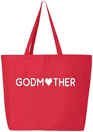 shop4ever Кръстница Бонус Подарък на Майка си за Деня на майката Гигантска Тежка Холщовая чанта-Тоут Множество