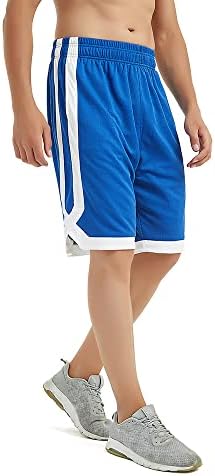 Мъжки Баскетболни шорти TOPTIE с джобове, 2-Хцветные Спортни къси Панталони за отдих, Спортни къси Панталони за възрастни