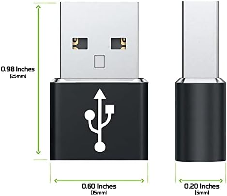 Бърз USB адаптер-C за свързване към USB порт, съвместим с Samsung Galaxy Book Pro 360 (13,3-инчов 5G) за зарядни