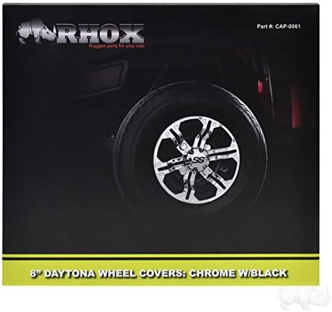 Калъф за колелата RHOX, Комплект от 4,8 Daytona Chrome с черно
