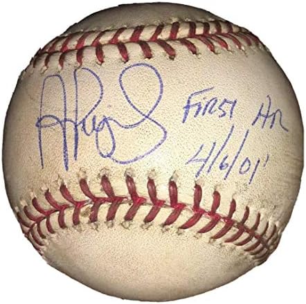 Алберт Пухольс Подписа и Inscr Кардиналите Използван играта 1st HR Baseball 4/6/01 MLB ХОЛОГРАМА играта MLB Използвани