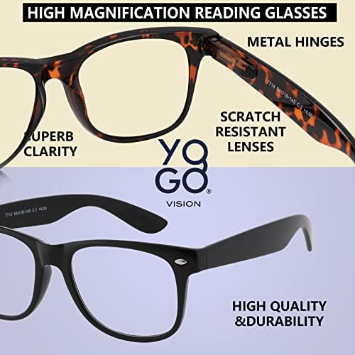 Увеличителни очила Yogo Визия за четене с най-високо увеличение на One Power Magnifier Readers (5,00)