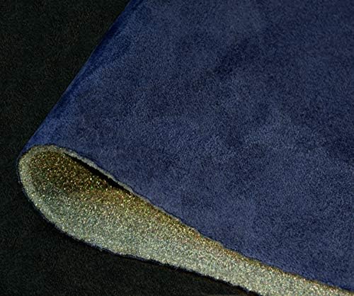 Тъмно-тъмно син плат за тапицерия на тавана Microsuede Deluxe с поролоновой подплата за салони на автомобили, подплата