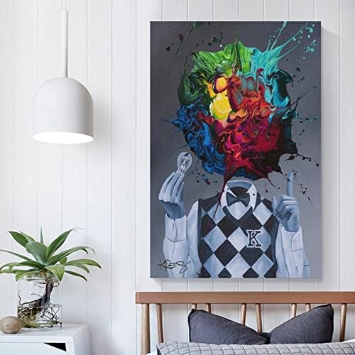 Художествен Плакат Безлични Души Абстрактна Цветна Картина с маслени бои - Kre8, Модерна печат върху платно (6)
